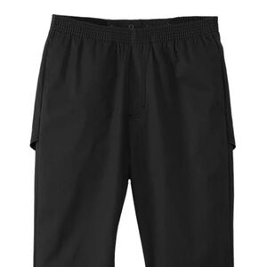 Silverts Men's Adaptive Wheelchair Open Back Cotton Trouser Pant Medium Black